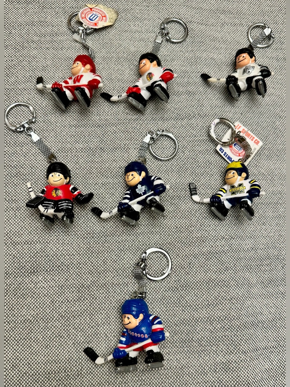 Lot of 7- Lil’ Sports Brat- NHL Keychains